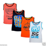 Antshrike Boys Printed Round Neck Cotton Sleeveless T-Shirt Pack of 4