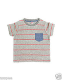 Orange and Orchid Kids Cotton Striped T-shirt Pack of 2