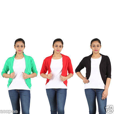 Orange and Orchid Womens Shrugs Pack of 3