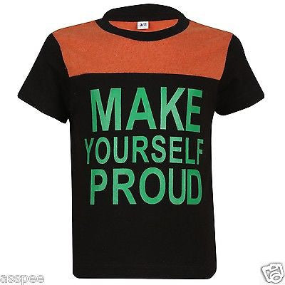 Luke and Lilly Boys Printed Round Neck Cotton Half Sleeve T-Shirt