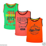 Antshrike Boys Printed Round Neck Cotton Sleeveless T-Shirt Pack of 3