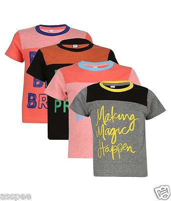 Luke and Lilly Boys Printed Round Neck Cotton Half Sleeve T-Shirt Pack of 4