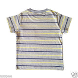 Orange and Orchid Cotton Striped  Pocket Kids T-shirt Pack of 2