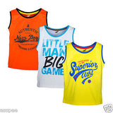 Antshrike Boys Printed Round Neck Cotton Sleeveless T-Shirt Pack of 3