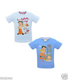 Chhota Bheem Printed Round Neck Cotton T-Shirt for Baby Boy and Girl Pack of 2