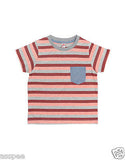 Orange and Orchid Kids Cotton Striped T-shirt Pack of 3