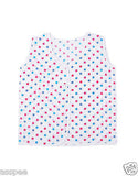 Orange and Orchid Printed Button Type Baby Jhabla Pack of 8 - White
