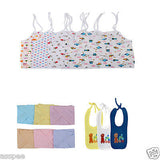 MYKID Combo Gift Set of Baby Jabla Nappies and Bibs for Just Born