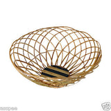 Luke and Lilly Bamboo Brown Wire Craft Round Fruit Basket