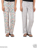 Antshrike Pack of 2 Cotton Woven Women Pyjama Nightwear Pant