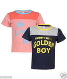 Luke and Lilly Boys Printed Round Neck Cotton Half Sleeve T-Shirt Pack of 2