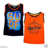 Antshrike Boys Printed Round Neck Cotton Sleeveless T-Shirt Pack of 2