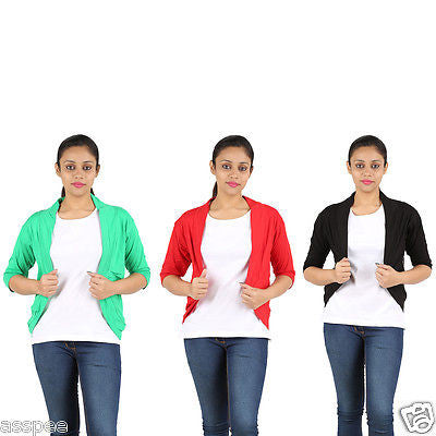 Orange and Orchid Womens Shrugs Pack of 3