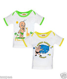Chhota Bheem Printed Round Neck Cotton T-Shirt for Baby Boy and Girl - Pack of 2