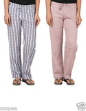 Antshrike Pack of 2 Cotton Woven Women Pyjama Nightwear Pant