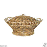 Luke and Lilly Bamboo Cane Fruit Basket With Cover