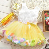 Orange and Orchid Summer Toddler Girls Clothing Dress Rose Flower Colorful petal