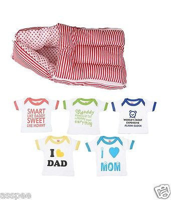 Orange and Orchid Baby Sleeping Bag With Multicolour Cotton kids T Shirt Pack o