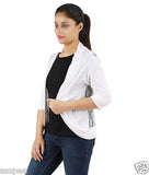 Orange and Orchid White Womens Shrug