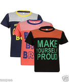 Luke and Lilly Boys Printed Round Neck Cotton Half Sleeve T-Shirt Pack of 3
