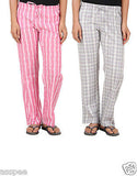 Antshrike Pack of 2 Cotton Woven Women Pyjama Nightwear Pant
