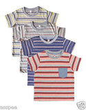 Orange and Orchid Striped Cotton  Kids T-Shirt Pack of 4