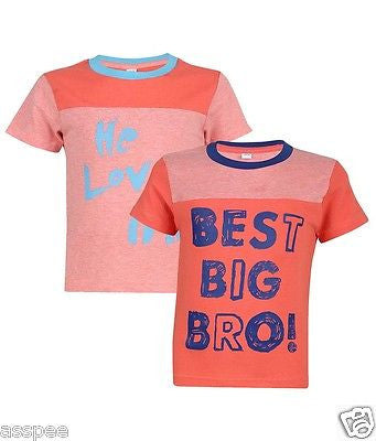 Luke and Lilly Boys Printed Round Neck Cotton Half Sleeve T-Shirt Pack of 2