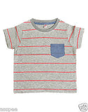 Orange and Orchid Striped Cotton  Kids T-Shirt Pack of 4