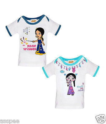 Chhota Bheem Printed Round Neck Cotton T-Shirt for Baby Boy and Girl - Pack of 2
