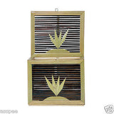 Luke and Lilly Bamboo Craft Leaf Design Letter Box