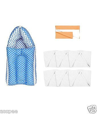 Orange and Orchid Baby Sleeping Bag With Orange Color Dry Sheet & Nappy White