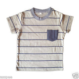 Orange and Orchid Cotton Striped Pocket Kids T-shirt Pack of 3