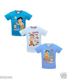 Chhota Bheem Printed Round Neck Cotton T-Shirt for Baby Boy and Girl Pack of 3