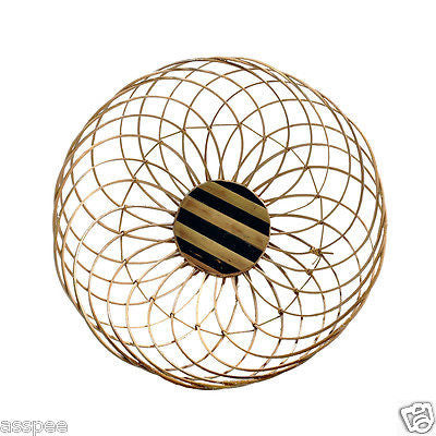 Luke and Lilly Bamboo Brown Wire Craft Round Fruit Basket