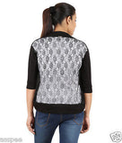 Orange and Orchid Womens Black Shrug