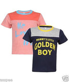 Luke and Lilly Boys Printed Round Neck Cotton Half Sleeve T-Shirt Pack of 2
