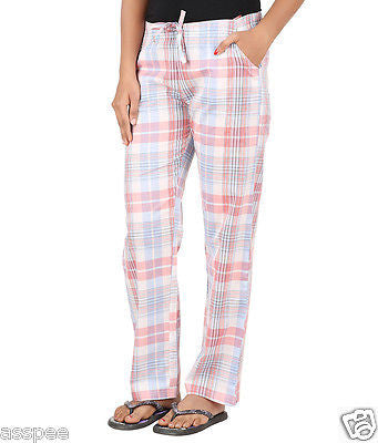 Antshrike Women Cotton Woven Pyjama Nightwear Pant -Orange