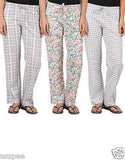 Antshrike Pack of 3 Cotton Woven Women Pyjama Nightwear Pant