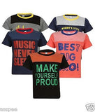 Luke and Lilly Boys Printed Round Neck Cotton Half Sleeve T-Shirt Pack of 5