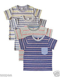 Orange and Orchid Striped Cotton  Kids T-Shirt Pack of 4