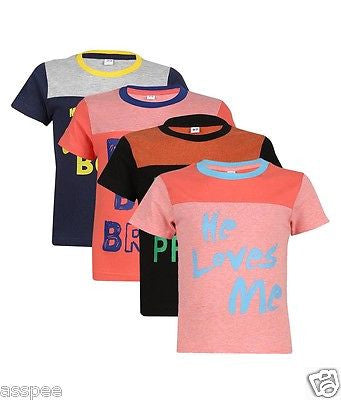 Luke and Lilly Boys Printed Round Neck Cotton Half Sleeve T-Shirt Pack of 4
