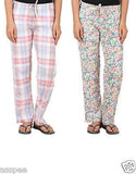Antshrike Pack of 2 Cotton Woven Women Pyjama Nightwear Pant
