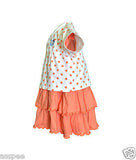 Orange and Orchid  Baby Girls Cotton Frock
