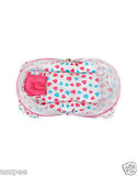 Orange and Orchid Polka Dot Print Baby Sleeping Bag and Carrier Bed - Pink