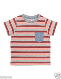 Orange and Orchid Striped Cotton  Kids T-Shirt Pack of 4