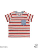 Orange and Orchid Kids Cotton Striped T-shirt Pack of 2