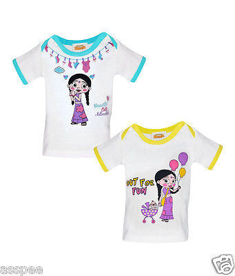 Chhota Bheem Fame Chutki Printed Round Neck Cotton T-Shirt for Baby Boy and Girl