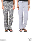 Antshrike Pack of 2 Cotton Woven Women Pyjama Nightwear Pant