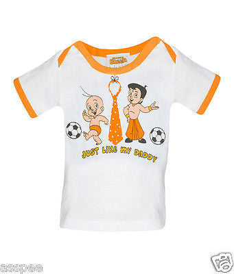 Chhota Bheem Printed Round Neck Cotton T-Shirt for Baby Boy and Girl