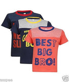 Luke and Lilly Boys Printed Round Neck Cotton Half Sleeve T-Shirt Pack of 3